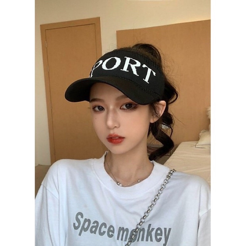 Mũ Lưỡi Trai Nửa Đầu Nón Chống Nắng Thể Thao Cho Nữ Sport