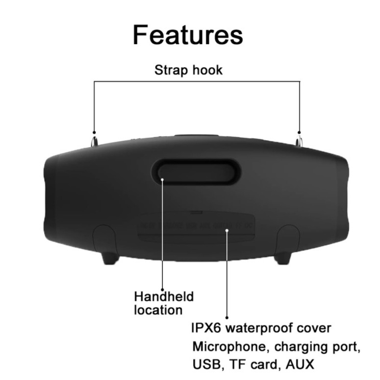 Loa bluetooth Karaoke cao cấp Hopestar H1 40W, Bass cực khủng, Pin 6000mAH + Kèm 1 micro không dây