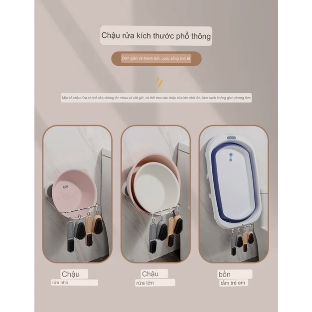 Kệ treo chậu nhà tắm Ecoco | Giá để đồ vệ sinh có móc treo không khoan tường đa năng cao cấp