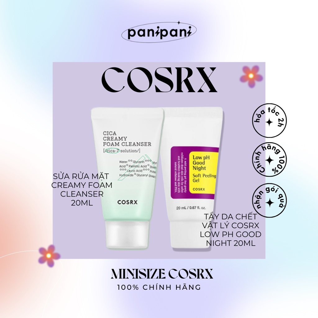SỮA RỬA MẶT/ TẨY TẾ BÀO CHẾT Cosrx Minisize 20ML