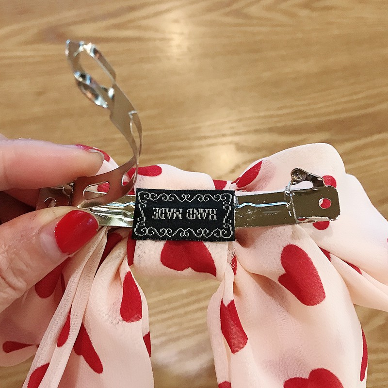 Kẹp Tóc Nơ Vải Chiffon Phong Cách Hàn Quốc