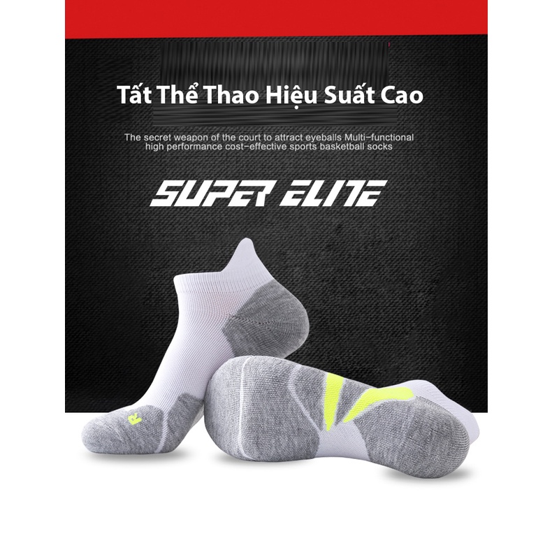 Tất Vớ Thể Thao Chạy Bộ Cổ Ngắn Chất Liệu Dày Dặn, Giúp Giảm Sốc Và Chống Trượt
