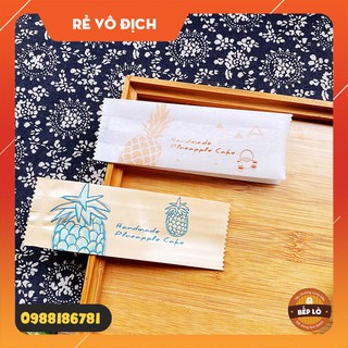 Túi đựng bánh Dứa handmade SANG TRỌNG set 100 túi