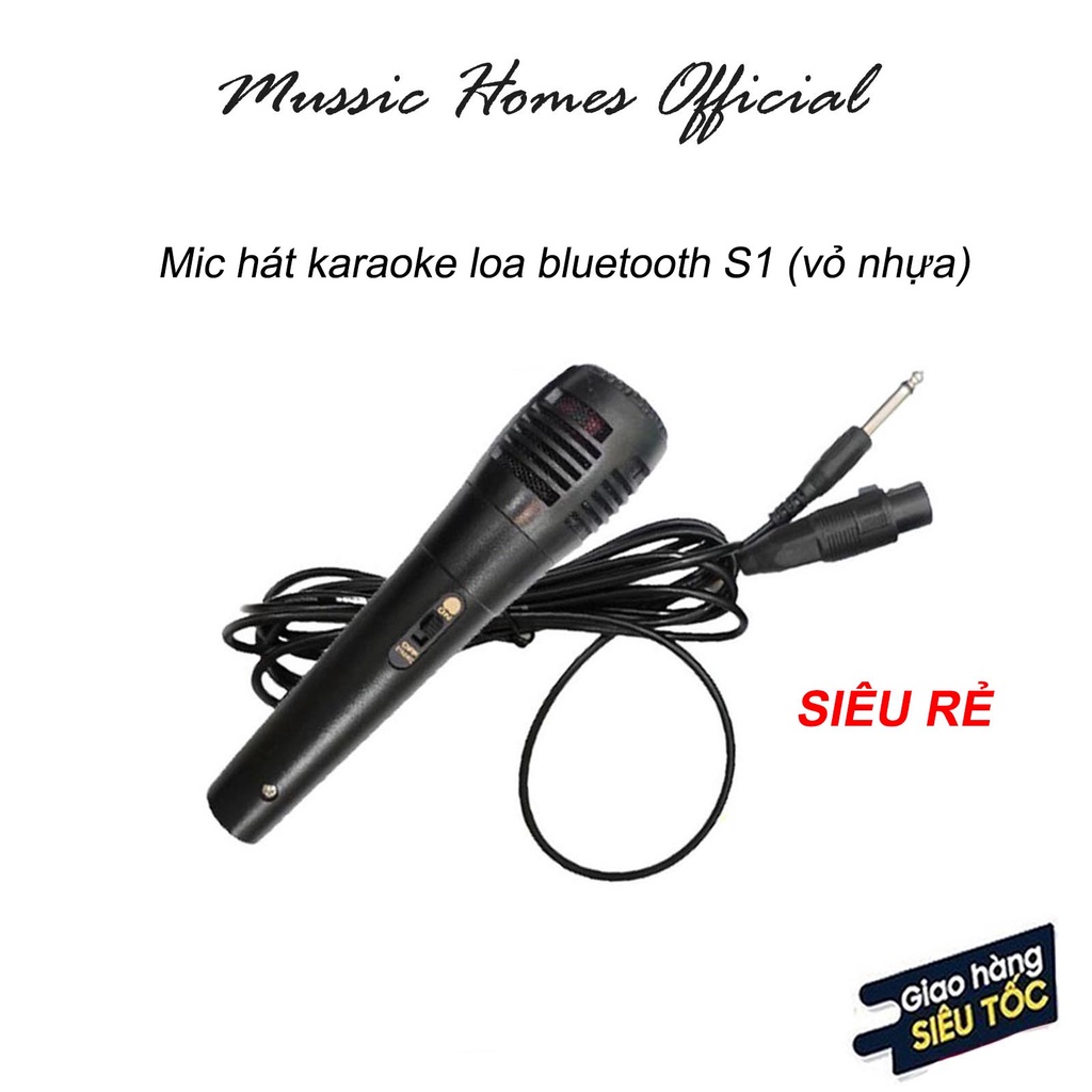 Micro Có Dây S1 Rẻ Nhất Thị Trường Hát Karaoke Hay| micro phù hợp cho loa kéo, dàn âm thanh | bảo hành 6 tháng