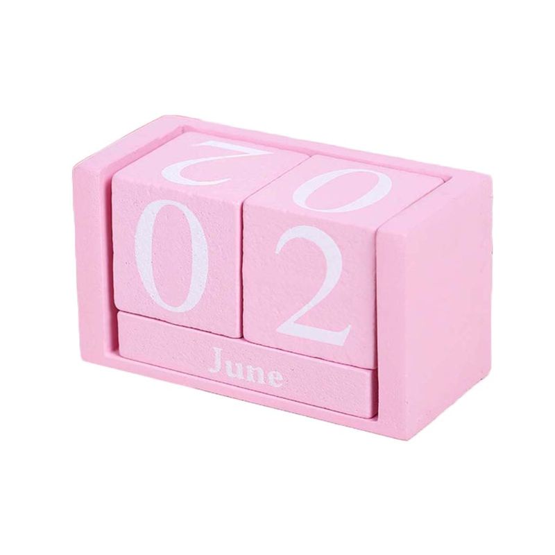 Set lịch khối gỗ để bàn phong cách vintage