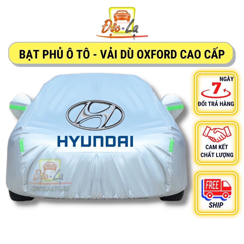 Bạt Phủ Ô Tô Vải Dù Hyundai I10, I20, I30, Accent, Santafe, Tucson, Kona, Getz, Avante, Elantra, Sonata