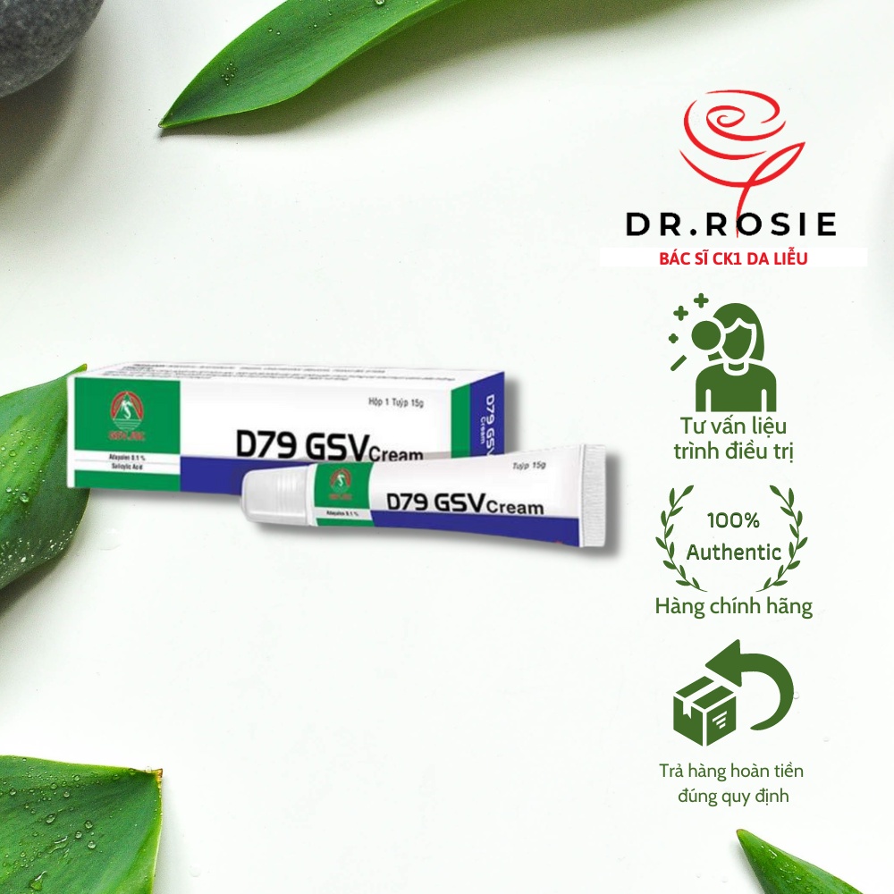 D79 Cream GSV 15g hỗ trợ giảm mụn dày sừng hiệu quả - BS HOA