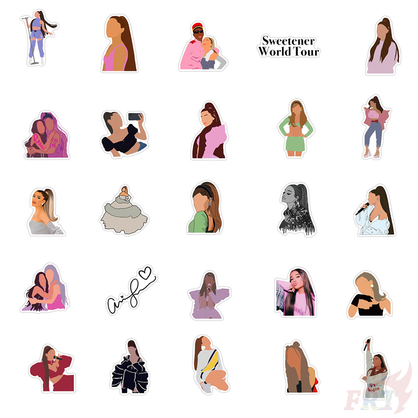 ❉ Ariana Grande Series 01 Sweetener - Pop Singer Actor Superstar Stickers ❉ 50Pcs/Set DIY Fashion Luggage Laptop Skateboard Decals Doodle Stickers