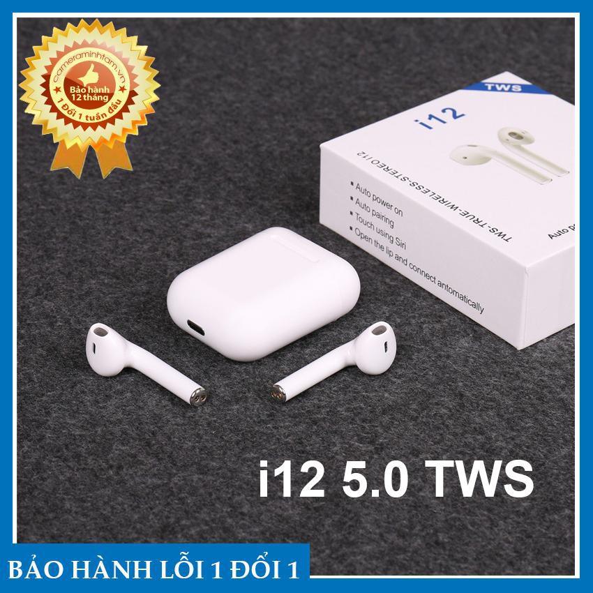 " Rẻ Nhất Shopee " Tai nghe bluetooh i12 TWS 5.0 Cảm ứng Bảo Hành 6 Tháng pin trâu ,siêu bền | BigBuy360 - bigbuy360.vn