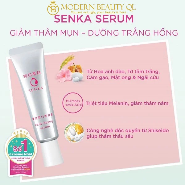 CHÍNH HÃNG: Tinh Chất Senka Dưỡng Sáng Da, Mờ Thâm Sạm 35g