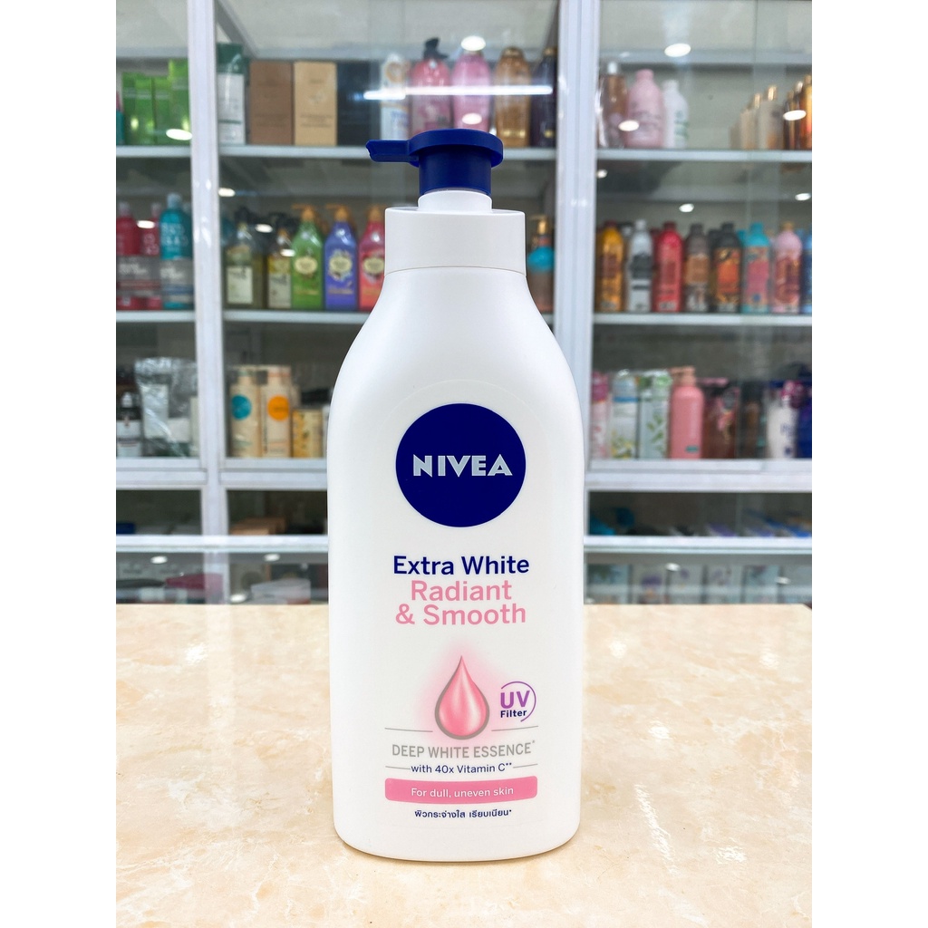 (600ml) SỮA DƯỠNG THỂ BODY NIVEA EXTRA WHITE RADIANT &amp; SMOOTH NHẬP KHẨU CHÍNH HÃNG THÁI LAN