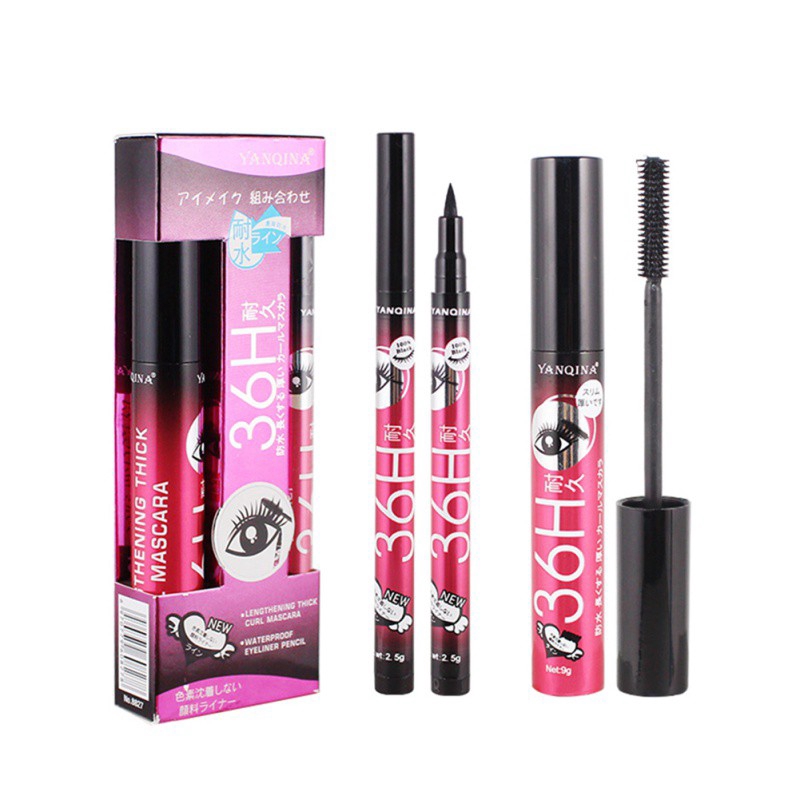 (Hàng Mới Về) Bộ 2 Mascara Và Bút Kẻ Mắt 2 Trong 1 Không Thấm Nước Yanqina 36 Giờ | BigBuy360 - bigbuy360.vn