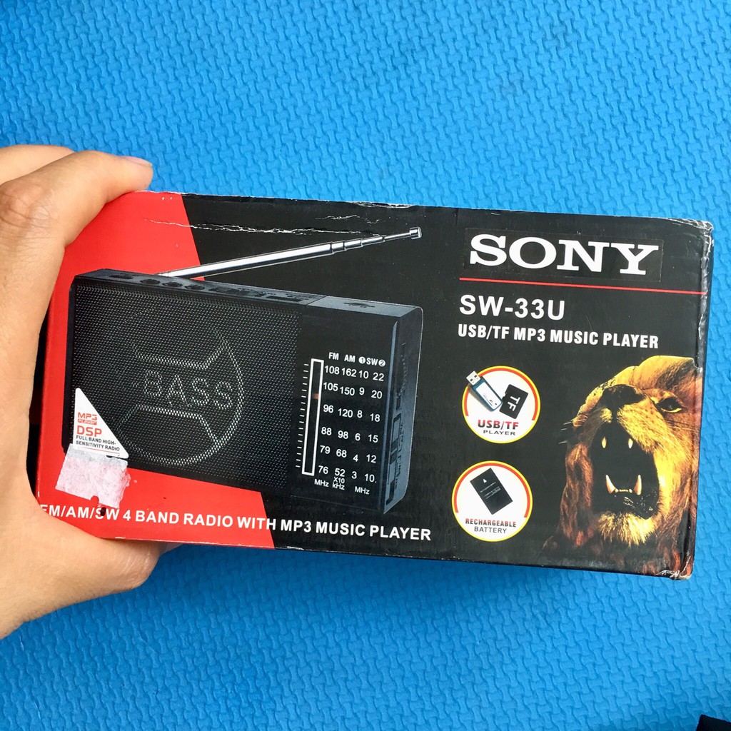 [Sale sốc] Đài Radio Sony SW-33U đọc thẻ SD USB