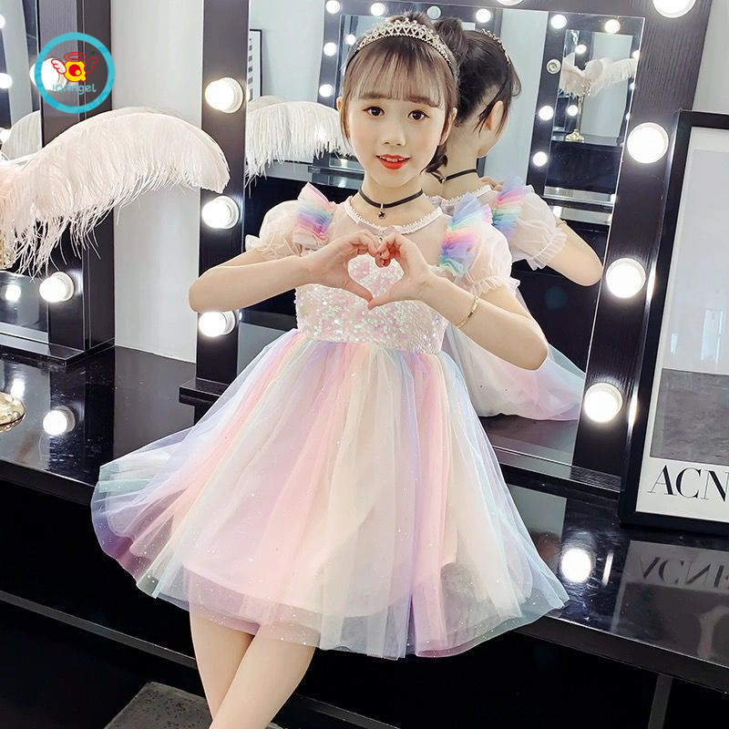 Đầm công chúa IQ Angel phong cách Hàn Quốc thời trang xuân hè cho bé gái