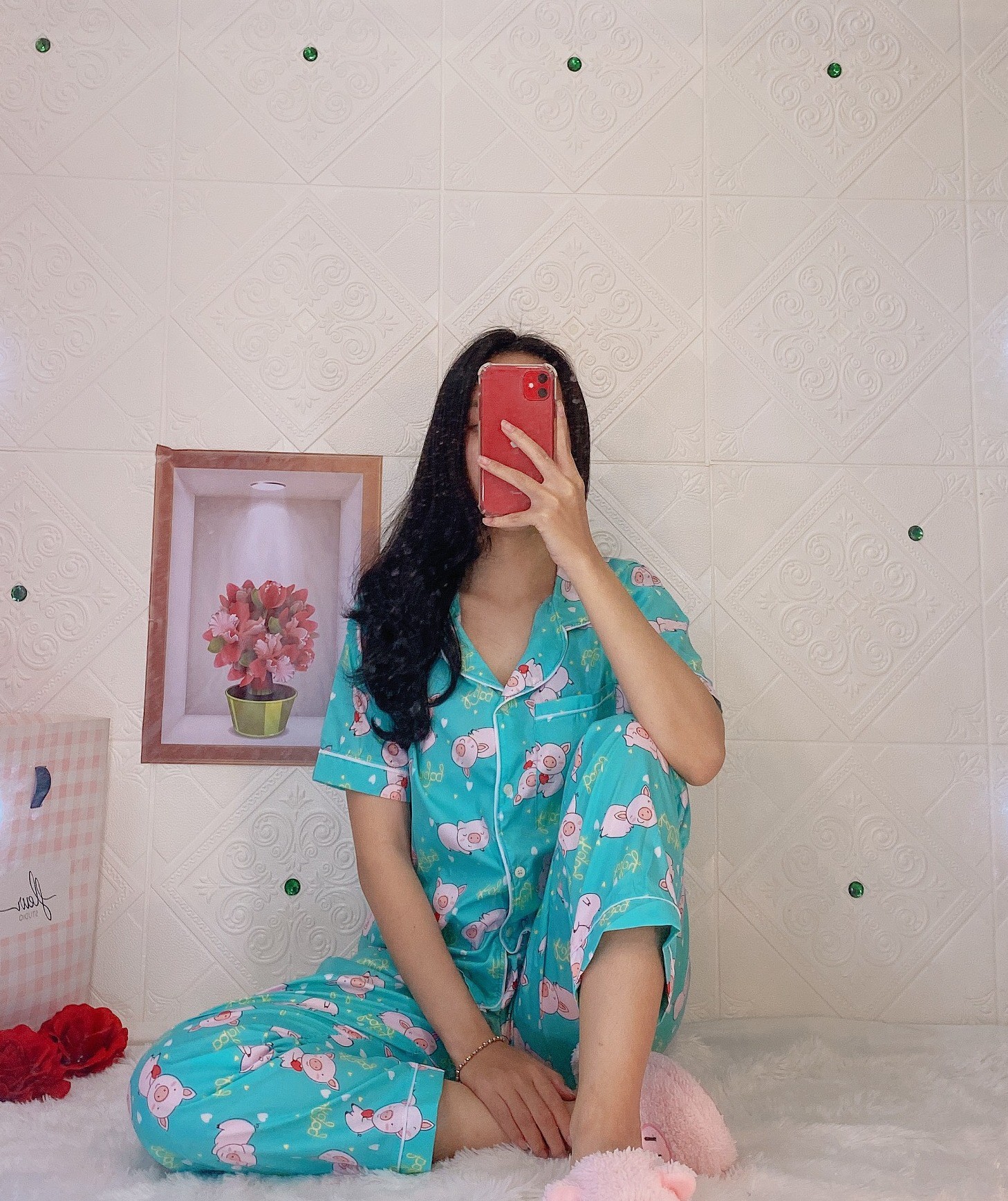 ĐỒ BỘ PIJAMA TAY NGẮN QUẦN DÀI VẢI KATE MỀM MẠI HOẠT HÌNH SIÊU XINH DƯỚI 55KG