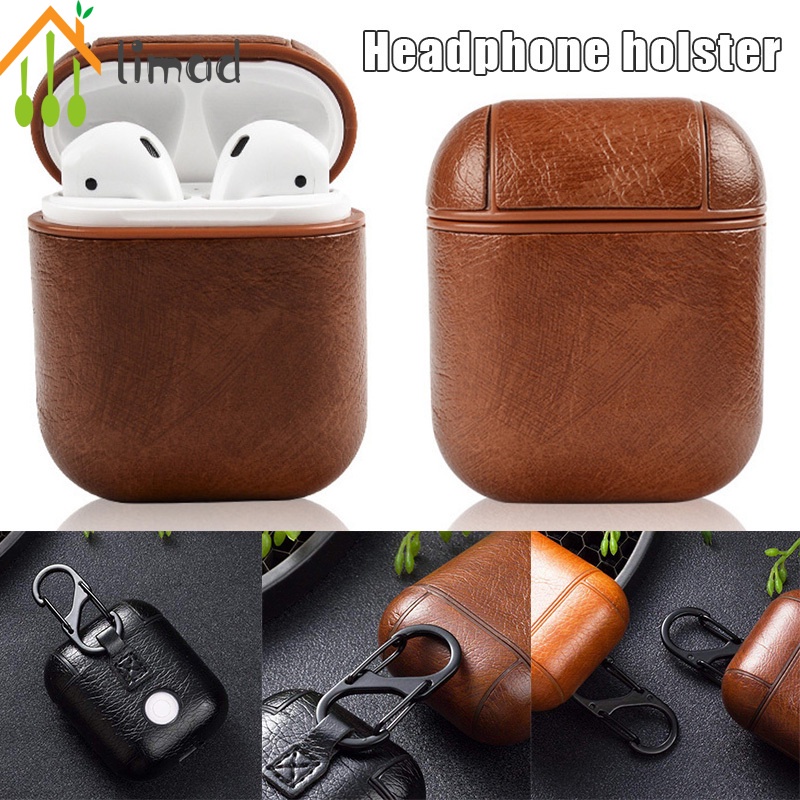 Vỏ Bọc Hộp Sạc Tai Nghe AirPods 1/2 Bằng Da PU Chống Bụi
