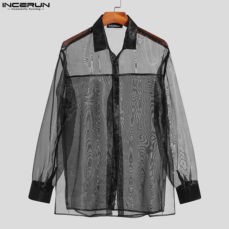 Áo sơ mi INCERUN thiết kế độc đáo quyến rũ cho nam