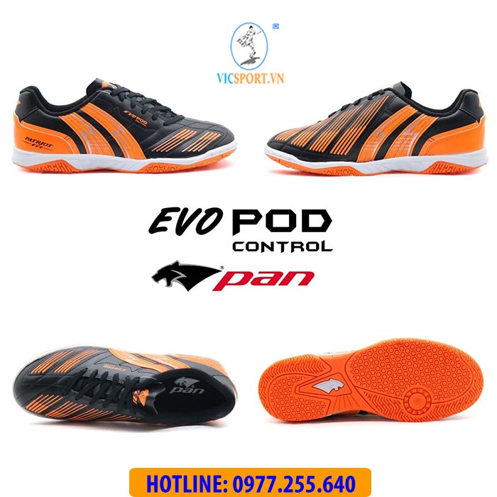 (Tặng Túi Đựng + Vớ) Giày Đá Bóng Pan Thái ĐẾ IC EVO POD CONTROL (Chính Hãng) - Vicsport