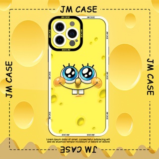 Ốp lưng iphone samsung xiaomi oppo cạnh vuông JM CASE Bọt biển tinh nghịch mặt SpongeBob cuteo