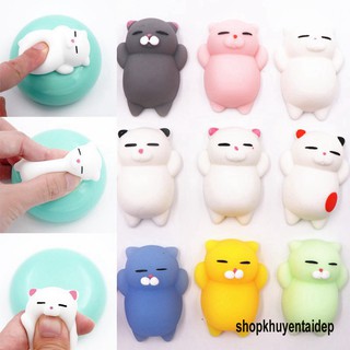 [BỤNG BỰ] Squishy mochi Mèo Bụng Bự dễ thương giải trí xả stress, mềm bóp đã-Squishy Mochi Hình Thú Dễ Thương