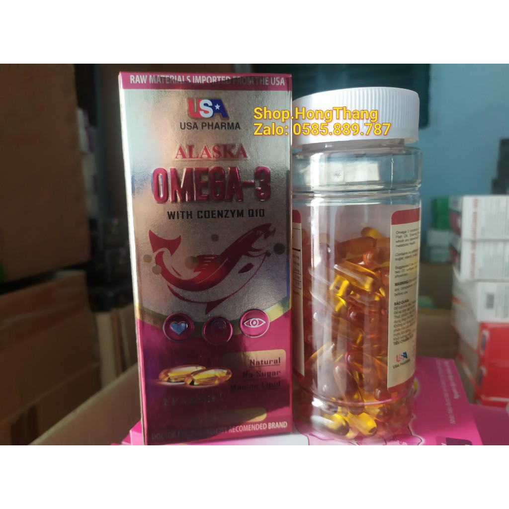 Dầu Cá Alaska Omega 3 (100 viên) - Bổ Não, Tăng Cường Thị Lực, Giảm Nguy Cơ Mắc Bệnh Tim Mạch