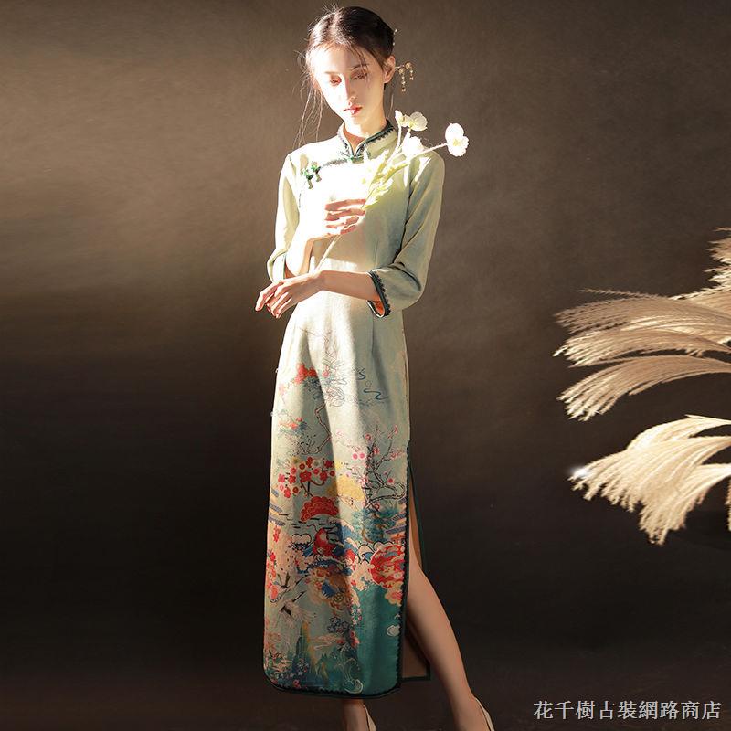 Đầm sườn xám cách tân phong cách Retro trẻ trung cho nữ | BigBuy360 - bigbuy360.vn