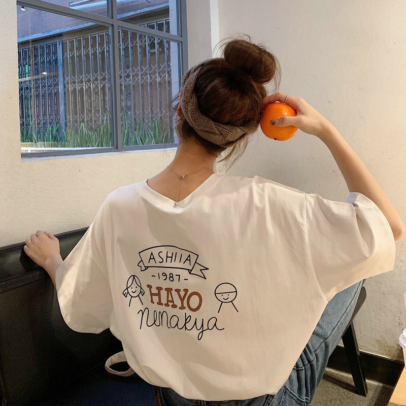 Áo phông nam nữ unisex tay lỡ thun form rộng teen cổ tròn oversize cotton giá rẻ basic HAYO đen trắng tee ulzzang