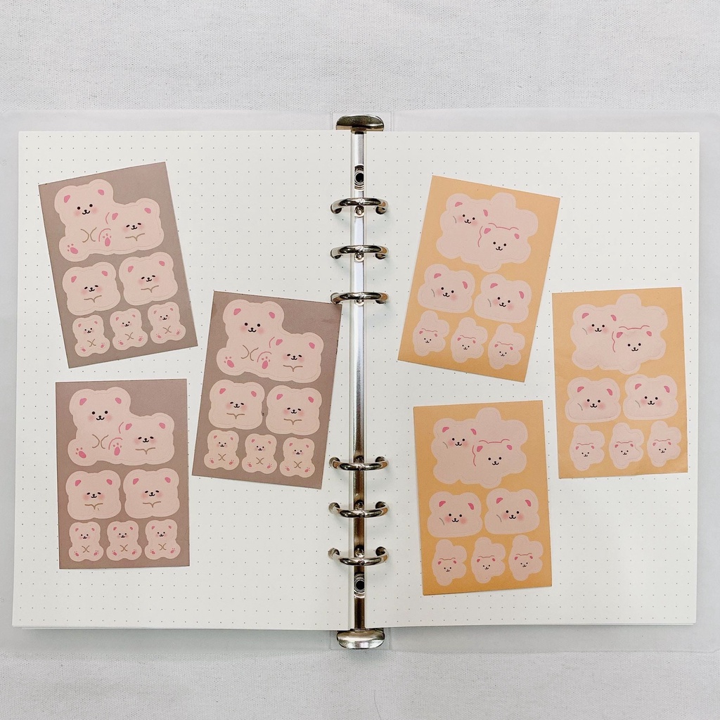 Tấm Sticker Gấu - Hình Dán Gấu Dễ Thương
