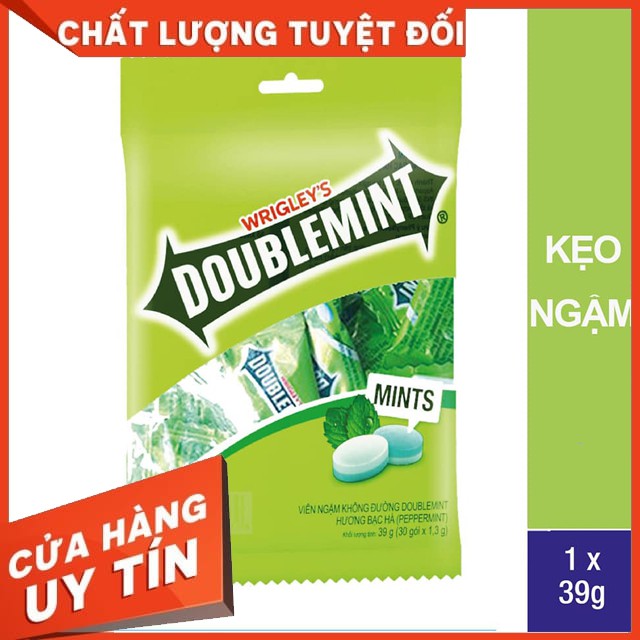 Kẹo Ngậm Không Đường Doublemint Hương Bạc Hà (30V)