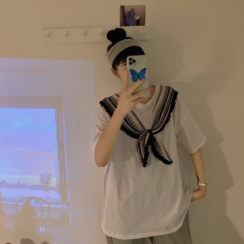 Áo thun SUXI ngắn tay màu trơn thời trang mùa hè cho nữ