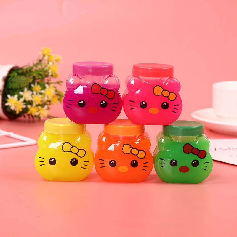 Đồ chơi Slime Hình Bình Sữa Lọ Nhỏ Mắt Kim Tuyến Dạng Lỏng Slam Gudetama