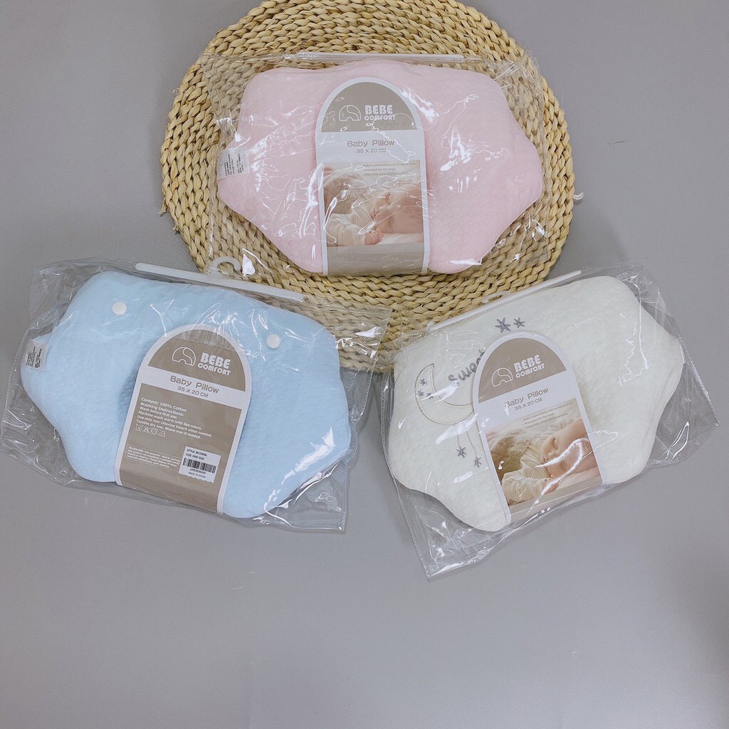 Gối Lõm Bông Cho Bé Bebe Comfor Hình Đám Mây Có 3 Màu Xanh Hồng Trắng Babibu - GLBB