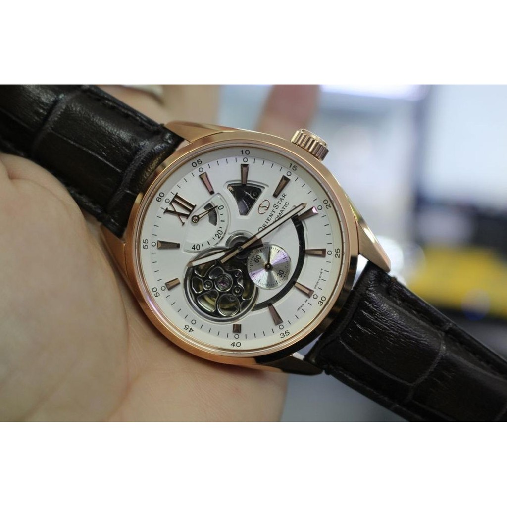 Đồng hồ nam dây da Orient Star SDK05003W0