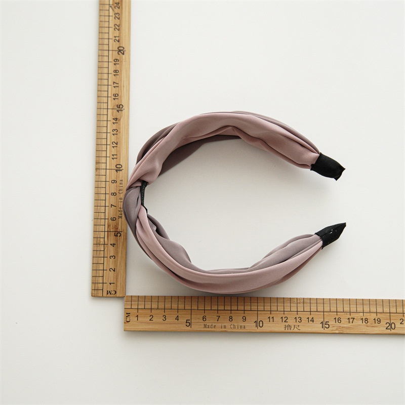 Băng Đô Satin Đan Chéo Hai Màu Sắc Chất Lượng Cao Phong Cách Hàn Quốc Cho Nữ