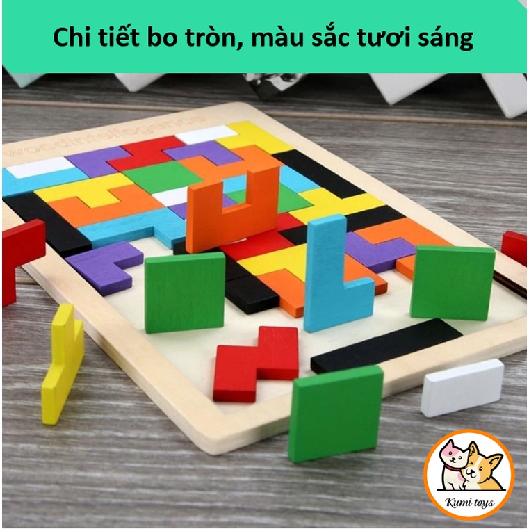 Đồ chơi xếp hình gạch tetris cỡ lớn cho bé thông minh Kumi toys
