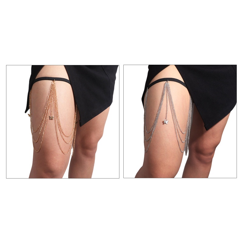 Dây Xích Đeo Đùi Hình Bướm Phong Cách Gothic Gợi Cảm Cho Nữ