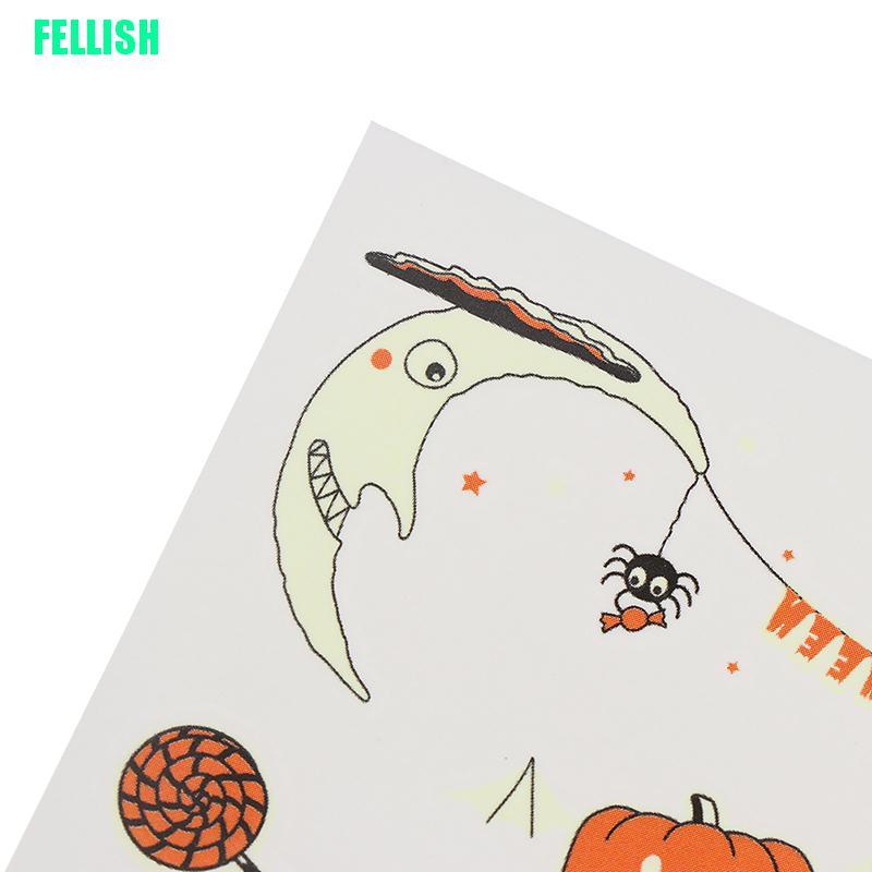 [Hàng mới về] Hình Xăm Dán Dạ Quang Họa Tiết Halloween Trang Trí Cơ Thể Độc Đáo
