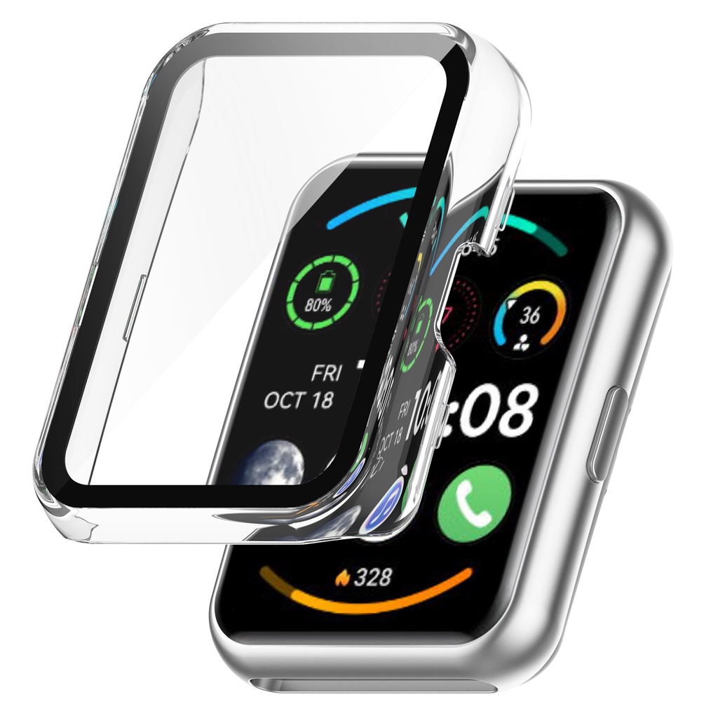 Ốp Bảo Vệ Mặt Đồng Hồ Bằng PC Cứng Kèm Kính Cường Lực Cho Huawei watch fit 2 new Fit2