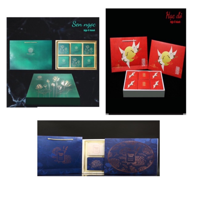Bộ hộp 6 bánh trung thu 100-150g - 250gViệt Nam cao cấp