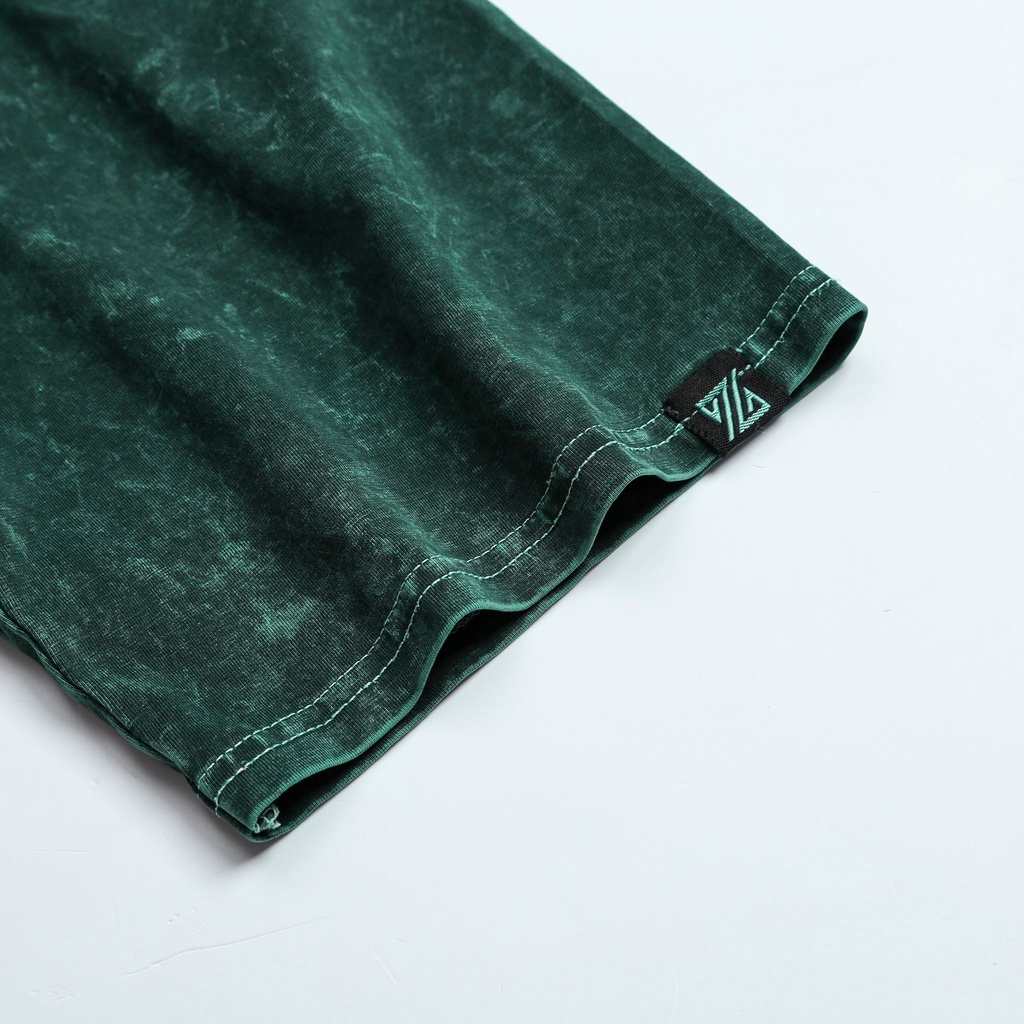 Áo thun tay lỡ ACID WASH, phông Unisex nam nữ, Cotton oversize form vừa, Màu xanh wash, TLB VIETNAM