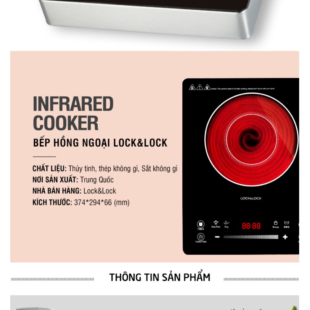 Bếp Hồng Ngoại Lock&Lock EJI421 2000W [CHÍNH HÃNG GIÁ TỐT]