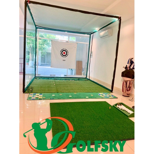 Thảm Tập Golf Swing 100cm x 125cm - Tặng Bóng và Tee cao su - Ảnh Thật 100%