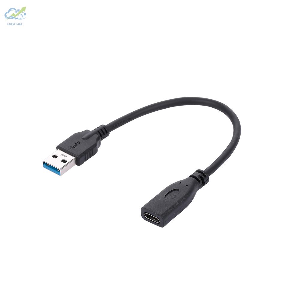 g☼USB3.0 to Type-C Female Adapter Cable Mobile Phone Computer High Speed Data Transmission Adapter Cable 20cm