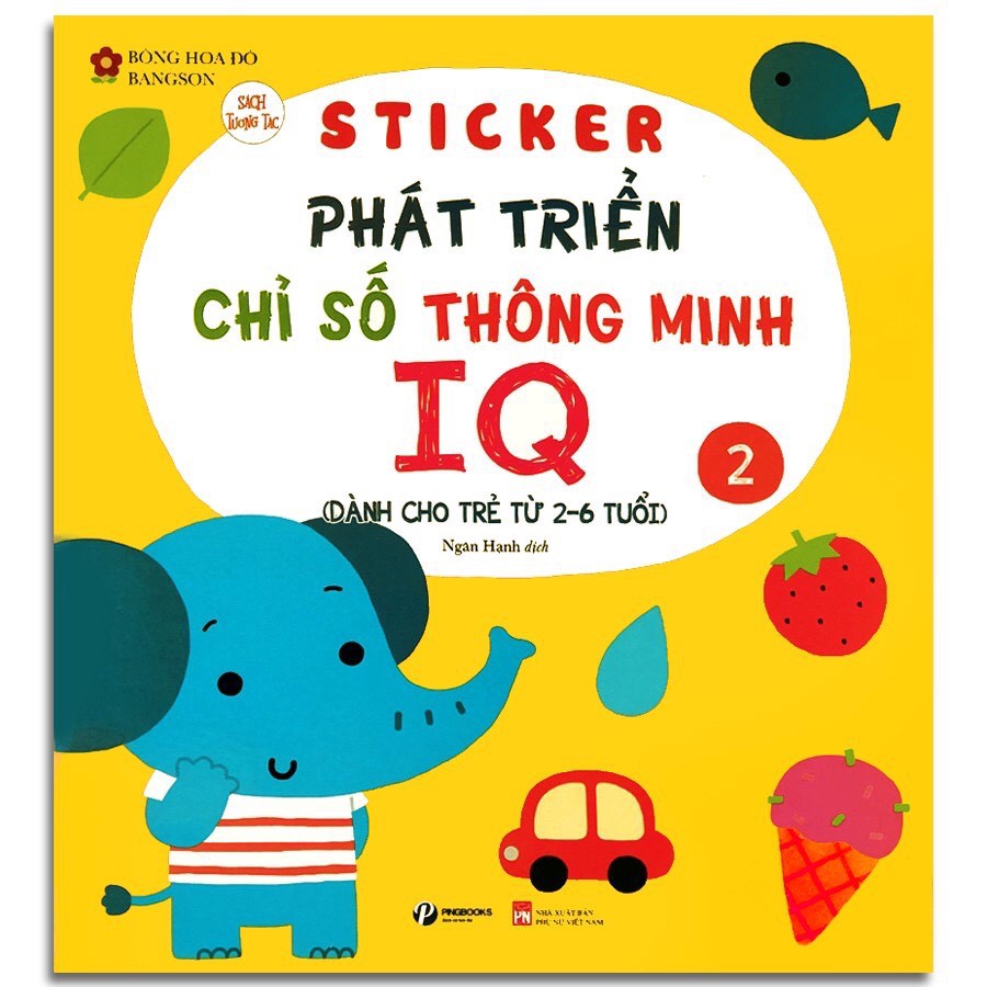 Sách Sticker Phát triển chỉ số thông minh IQ dành cho trẻ 2-6 tuổi (lẻ tùy chọn)