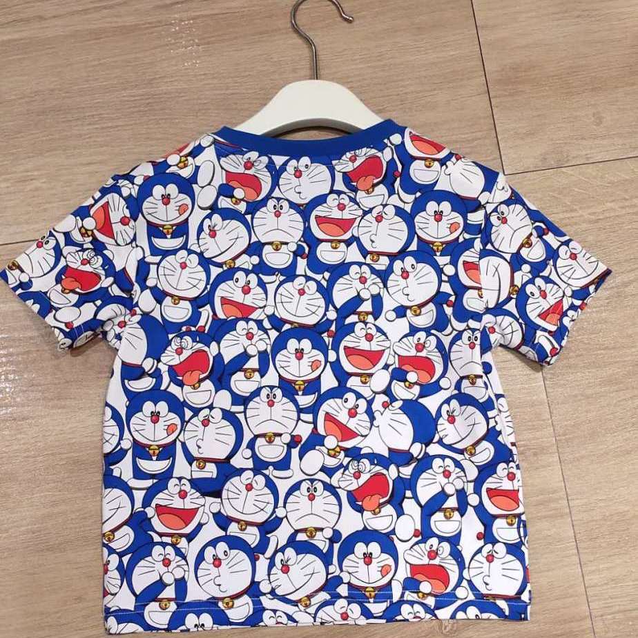 Áo Thun Tay Ngắn In Hình Doraemon Phong Cách Phương Tây Thời Trang Xuân Hè 2021 Dành Cho Bé Trai Bé Gái