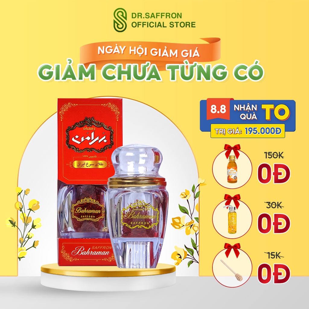 Nhụy Hoa Nghệ Tây SAFFRON BAHRAMAN 0,5Gr [Date 03/2023]