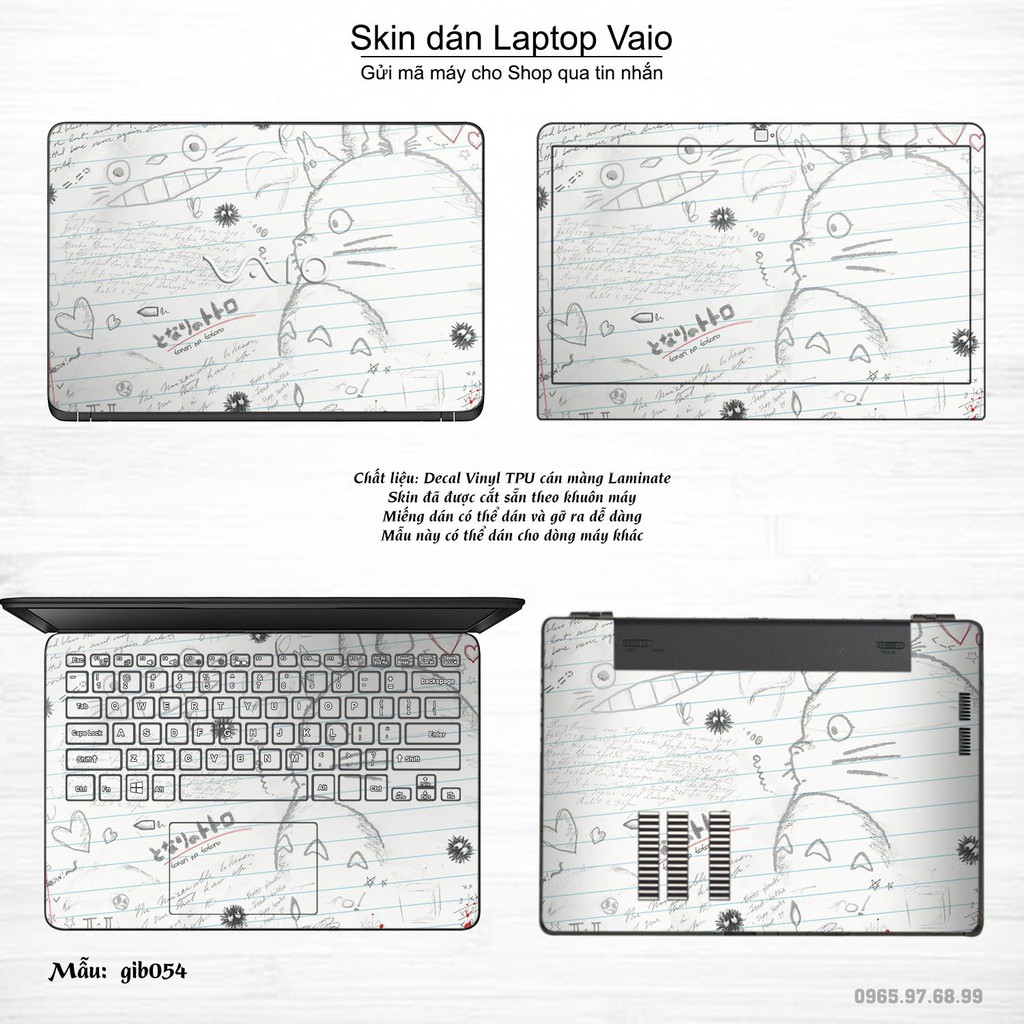 Skin dán Laptop Sony Vaio in hình Ghibli photo (inbox mã máy cho Shop)