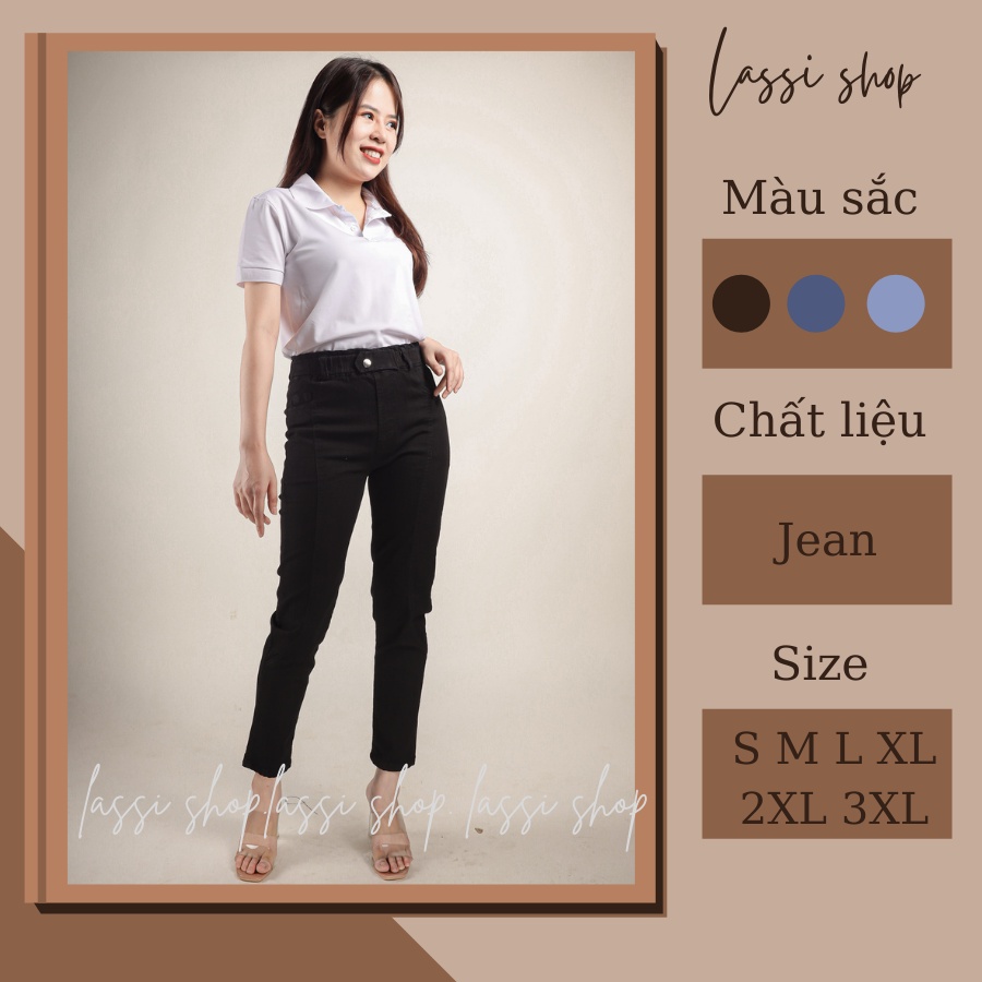 Quần jean cạp chun co giãn 4 chiều LUXY V291 đủ size từ 40kg - 80kg