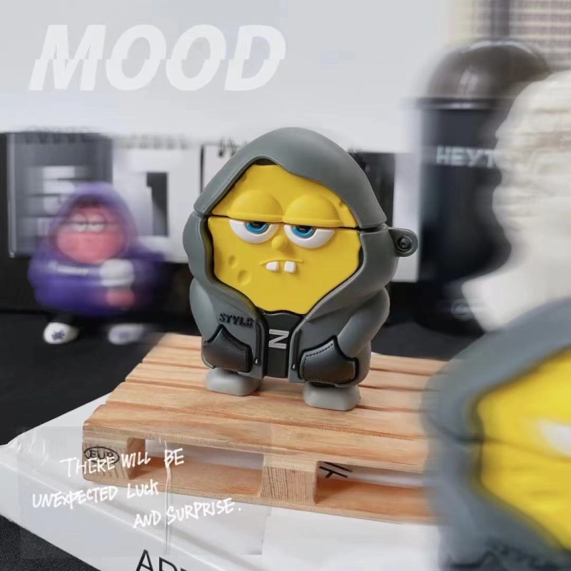 Vỏ Bảo Vệ Hộp Sạc Tai Nghe Airpods Pro Bằng Silicon Họa Tiết Hoạt Hình sponge Eevee Squirtle Togepi Dễ Thương