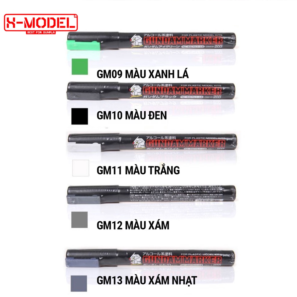 Bút kẻ lằn chìm Mr. HOBBY X- MODEL Dụng cụ bút chuyên dụng mô hình Gundam Marker GM04, GM05, GM06...GM19, bút xóa GM300